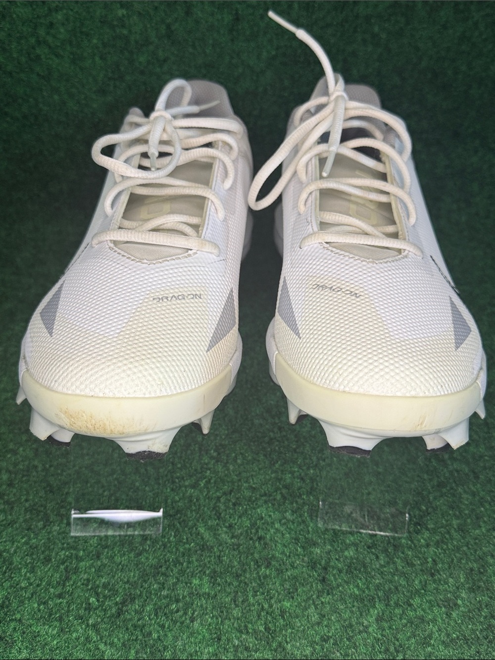 Nike Mike Trout Drag-On Baseball Cleats SZ 10.5 (White with Black Swoosh) - Picture 5 of 7